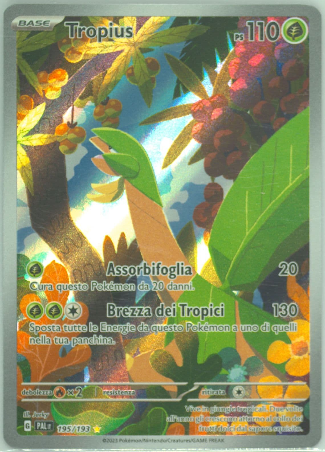 Tropius Illustration Rare (195) 2023 Pokemon Italian Pal It-Paldea Evolved