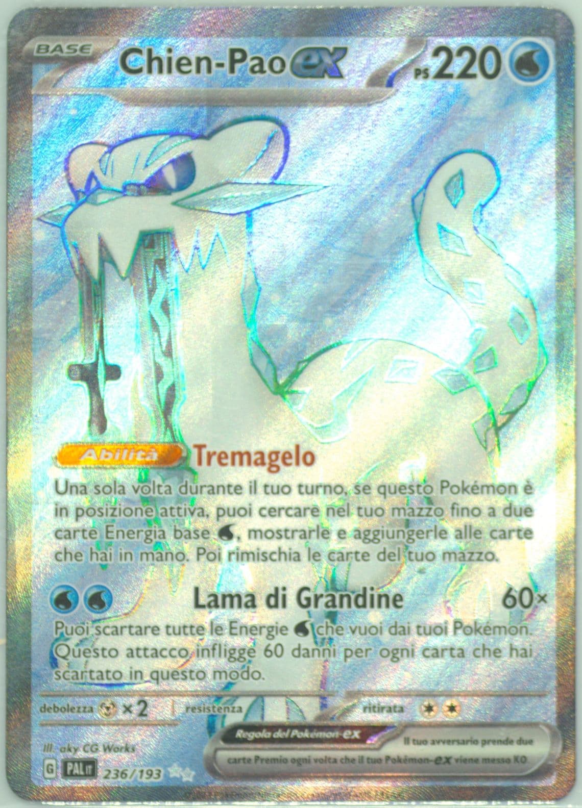 Chien-Pao EX Ultra Rare (236) 2023 Pokemon Italian Pal It-Paldea Evolved