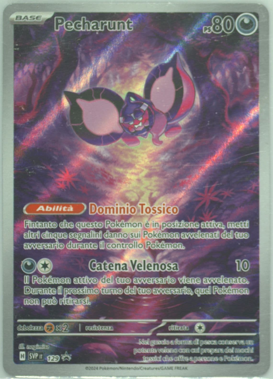 Pecharunt Shrouded Fable Elite Trainer Box (129) 2024 Pokemon Italian Svp It-SV Black Star Promo