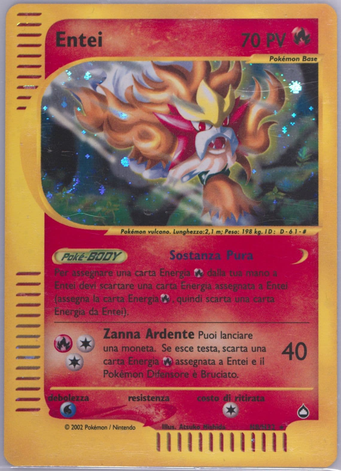 Entei-Holo Italian (H8) 2003 Pokemon Aquapolis