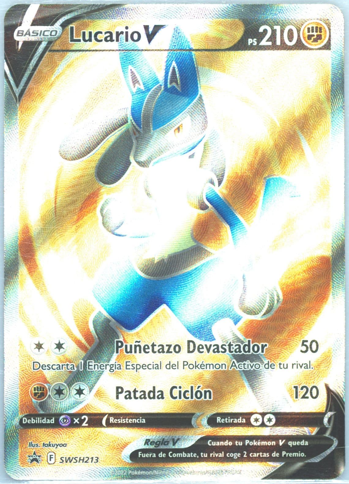 Full Art/Lucario V Lucario Vstar Premium Collection-Spanish (213) 2022 Pokemon Swsh Black Star Promo