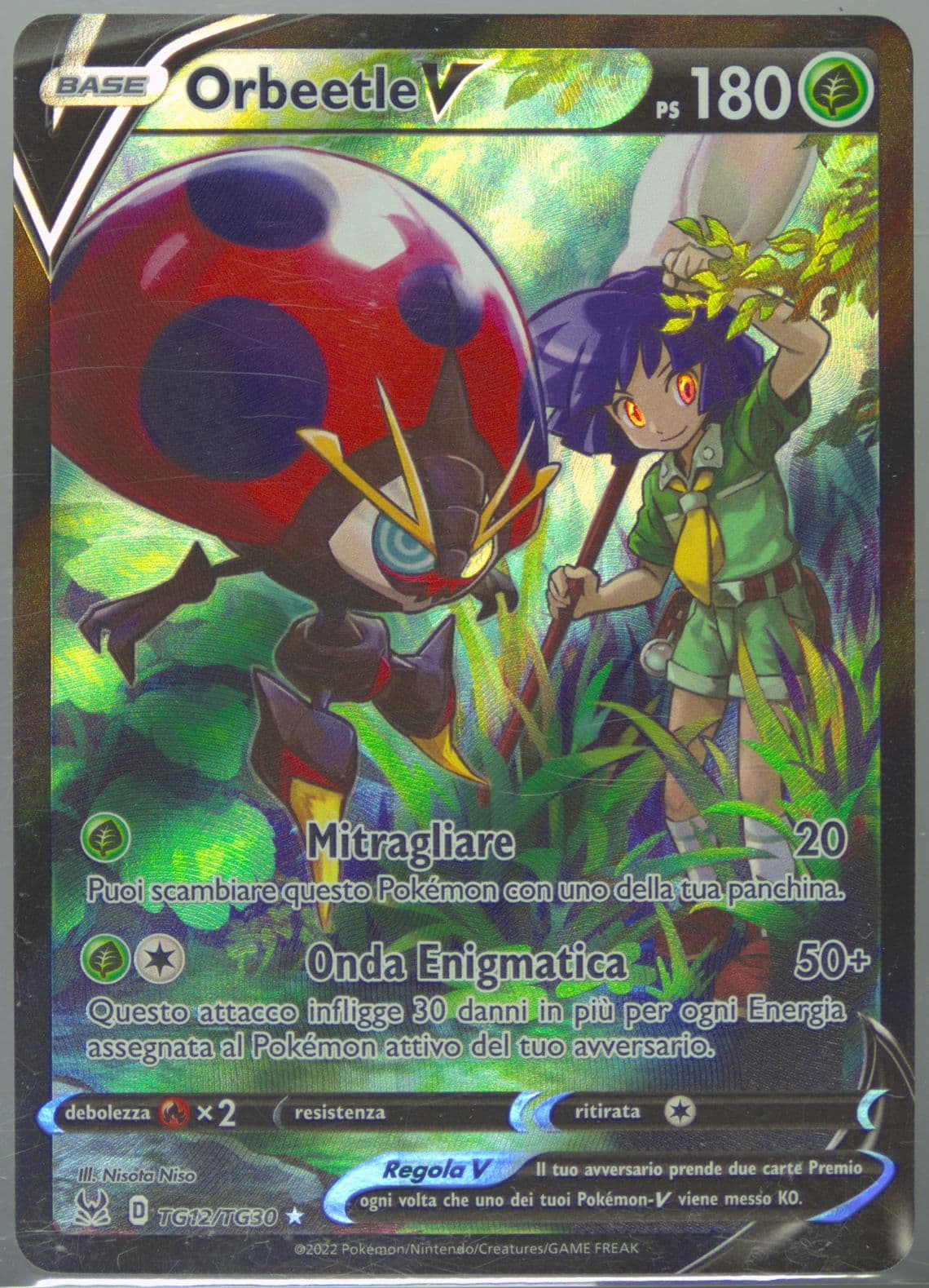 Full Art/Orbeetle V Italian (TG12) 2022 Pokemon Sword & Shield Lost Origin