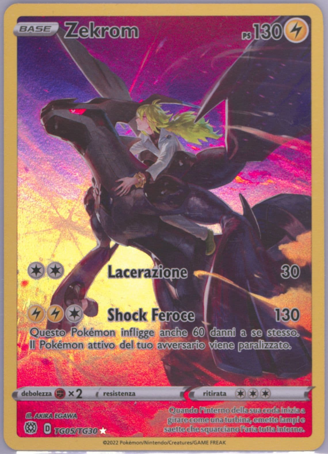 Full Art/Zekrom Italian (TG05) 2022 Pokemon Sword & Shield Brilliant Stars
