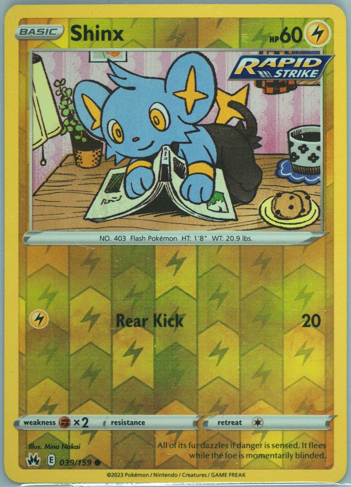 Shinx-Reverse Foil (039) 2023 Pokemon Sword and Shield Crown Zenith