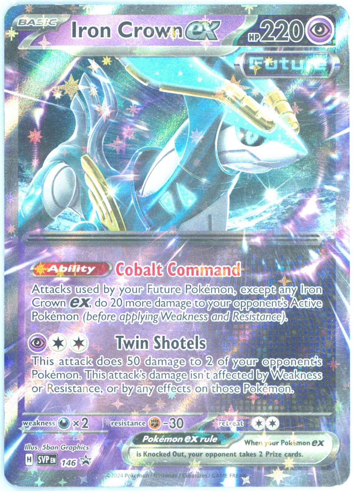 Iron Crown EX Paradox Destinies Tin (146) 2024 Pokemon Svp EN-SV Black Star Promo