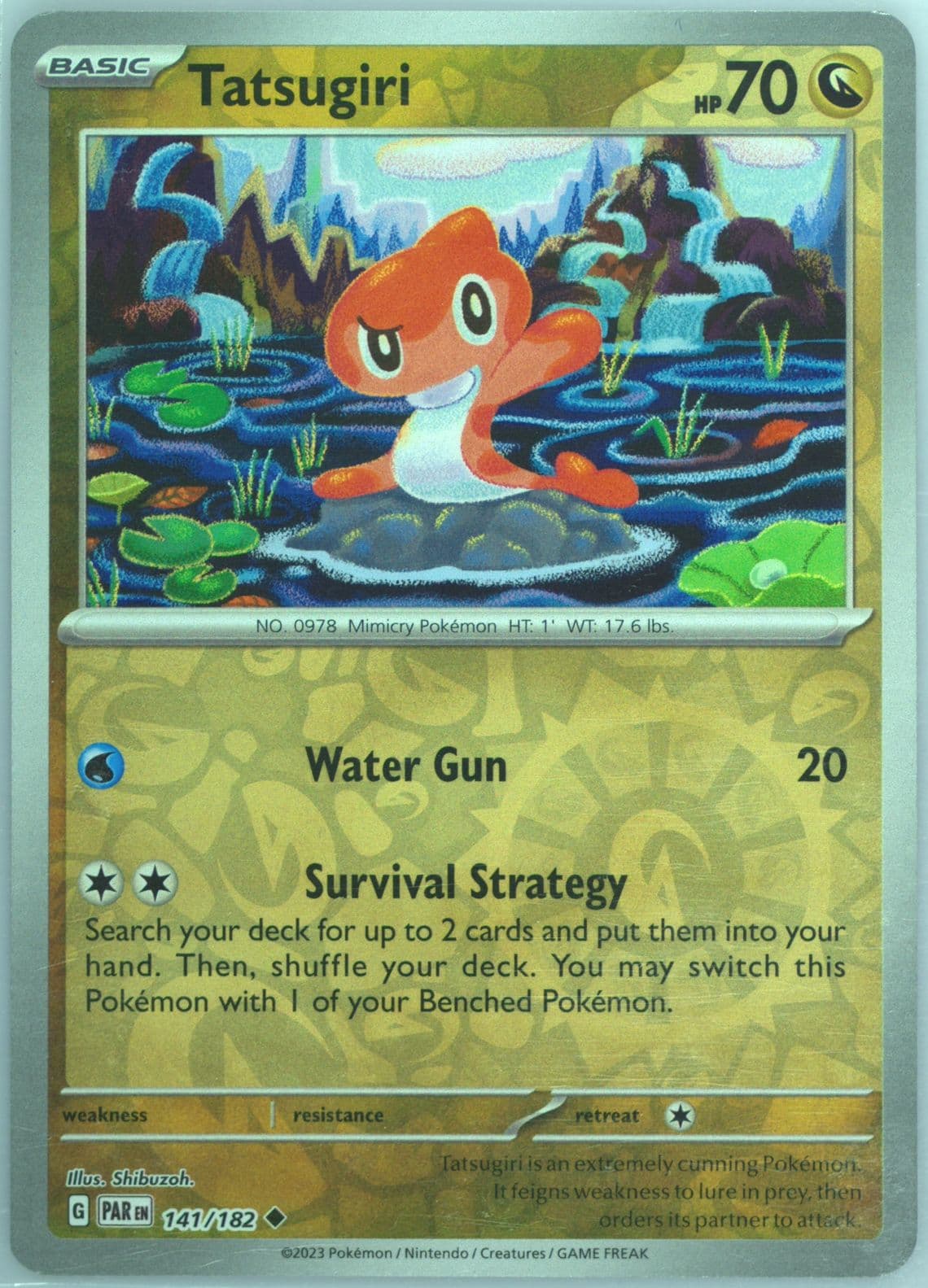 Tatsugiri Reverse Holo (141) 2023 Pokemon Par EN-Paradox Rift