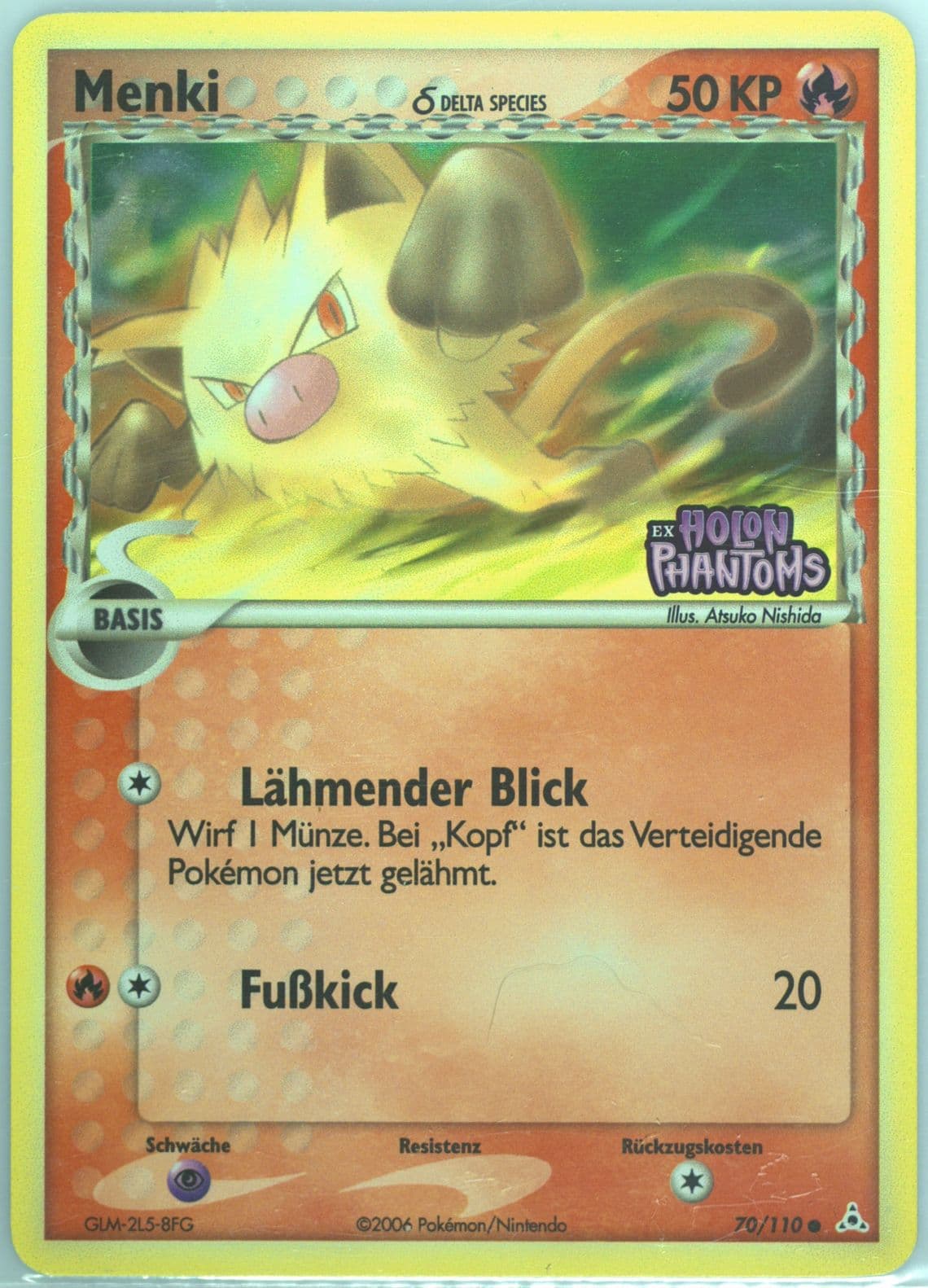 Menki-Reverse Foil German (70) 2006 Pokemon EX Holon Phantoms