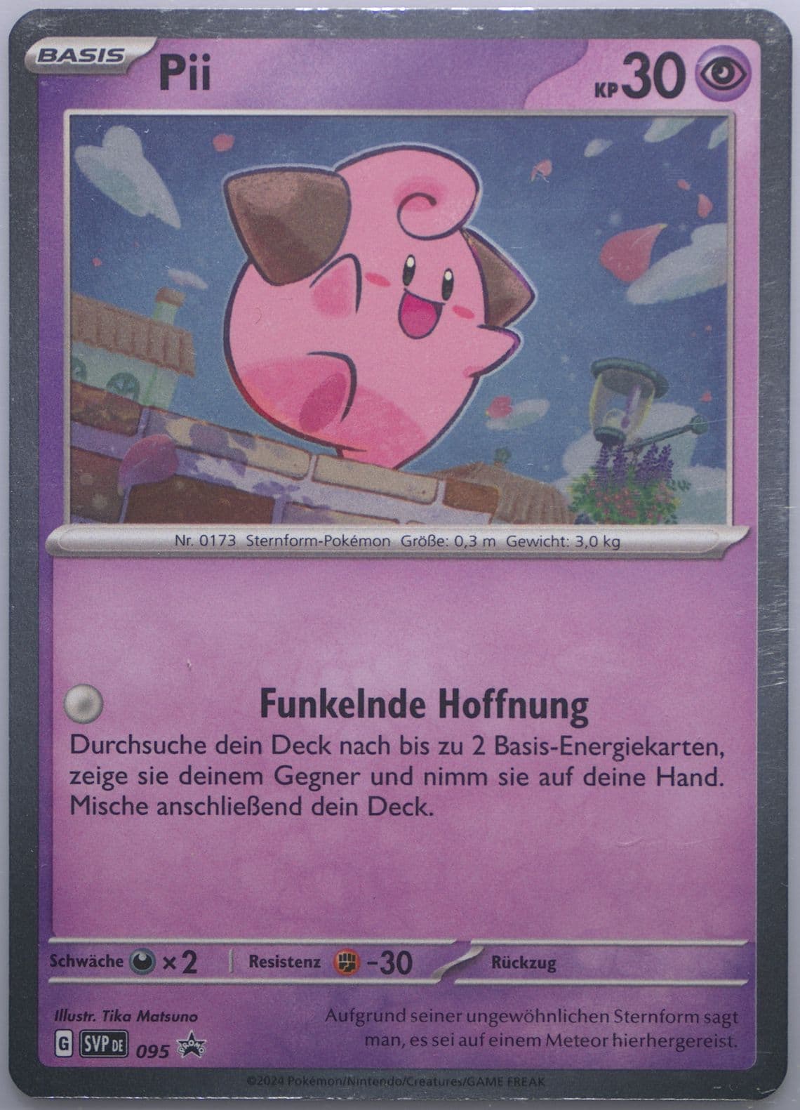 Cleffa Temporal Forces Three Pack Blister (095) 2024 Pokemon German Svp de-SV Black Star Promo