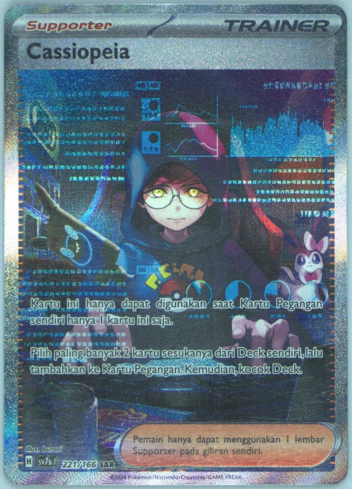 Cassiopeia Special Art Rare (221) 2024 Pokemon Indonesian Sv7s I-Stellar Guidance