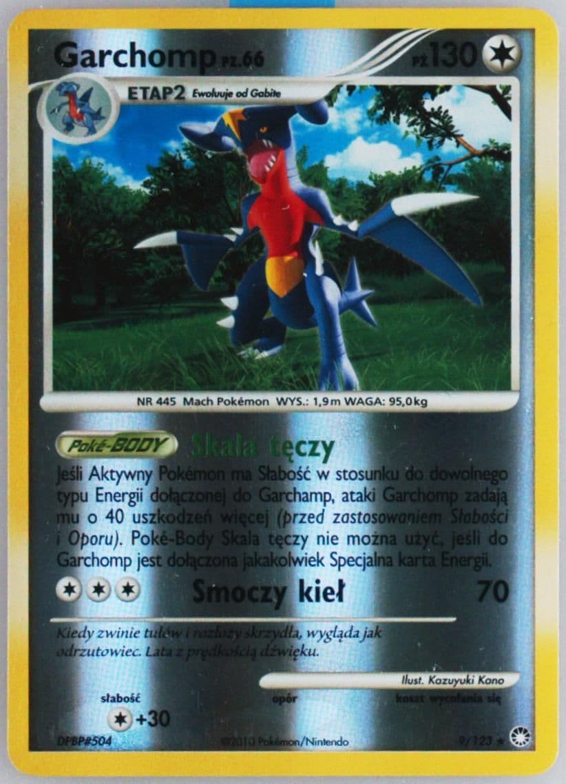Garchomp-Reverse Foil (9) 2012 Pokemon Polish Diamond & Pearl Mysterious Treasures
