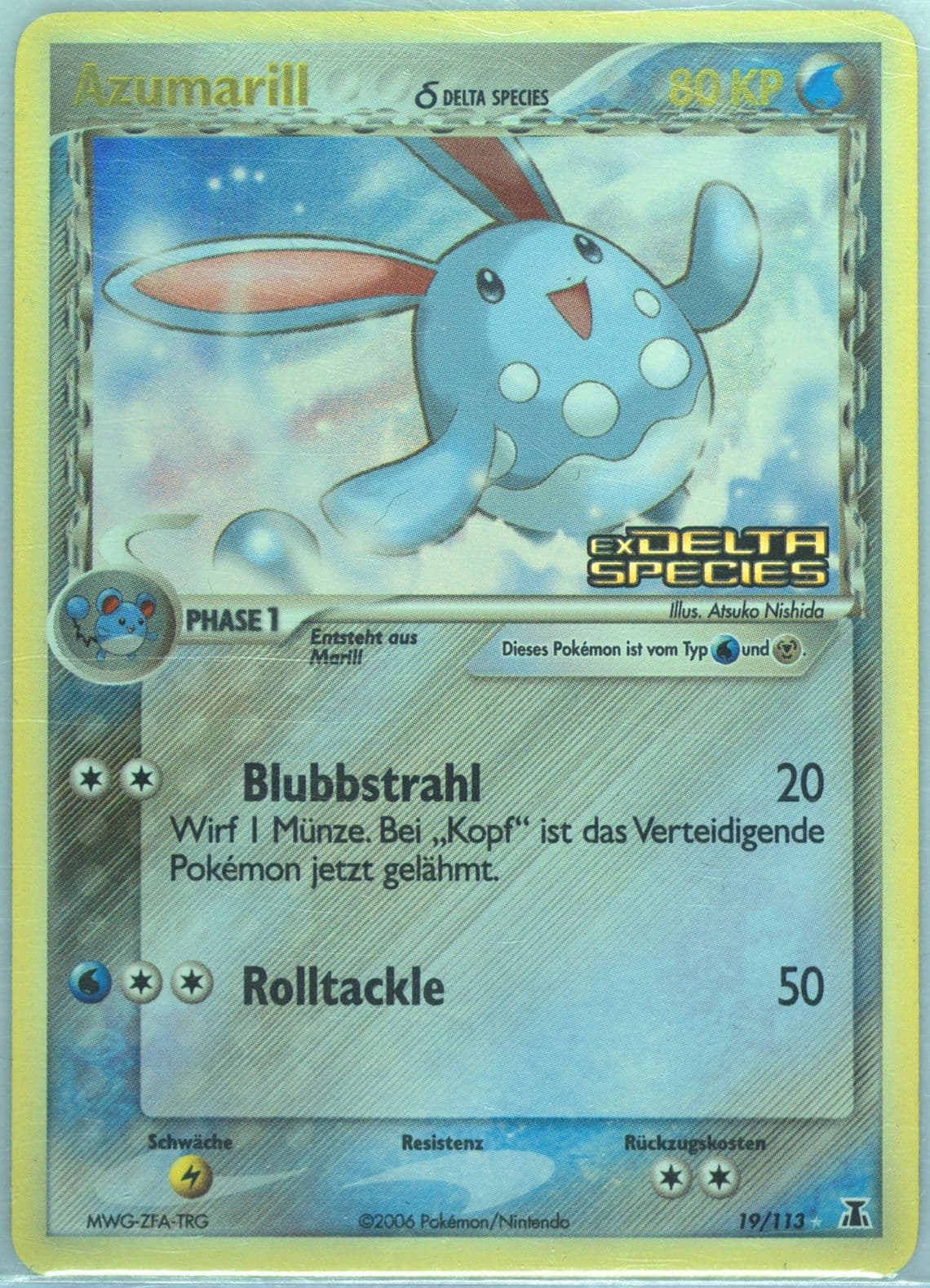 Azumarill-Reverse Foil German (19) 2005 Pokemon EX Delta Species