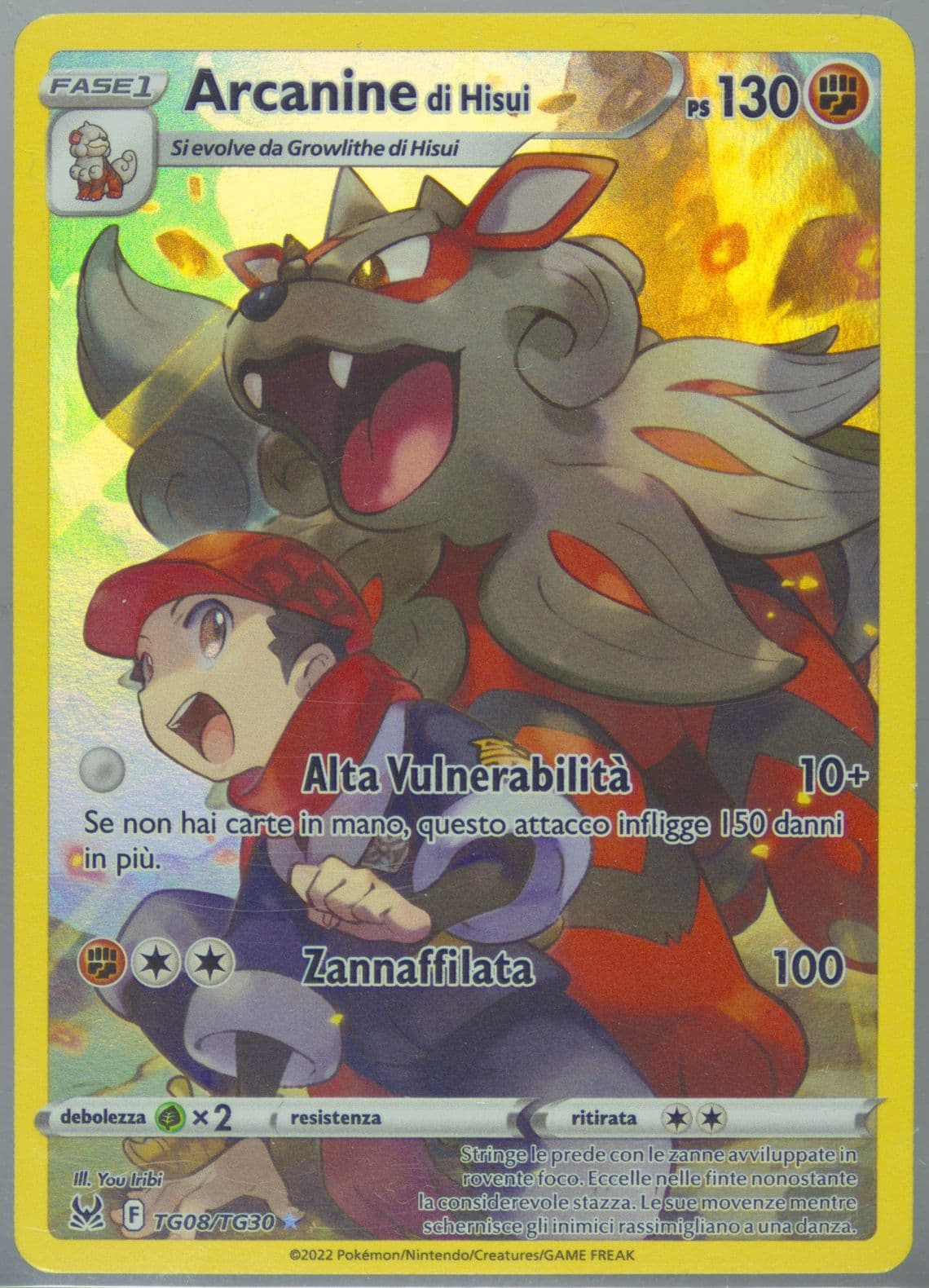 Full Art/Arcanin de Hisui Italian (TG08) 2022 Pokemon Sword & Shield Lost Origin