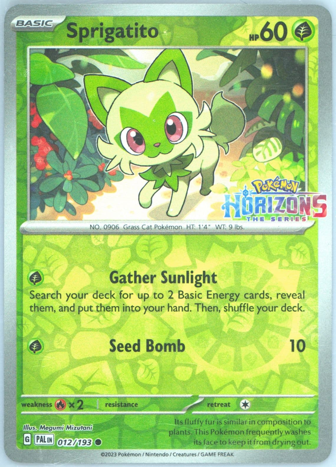 Sprigatito Pokemon Horizons Purchase Bonus (012) 2024 Pokemon Pal EN-Paldea Evolved