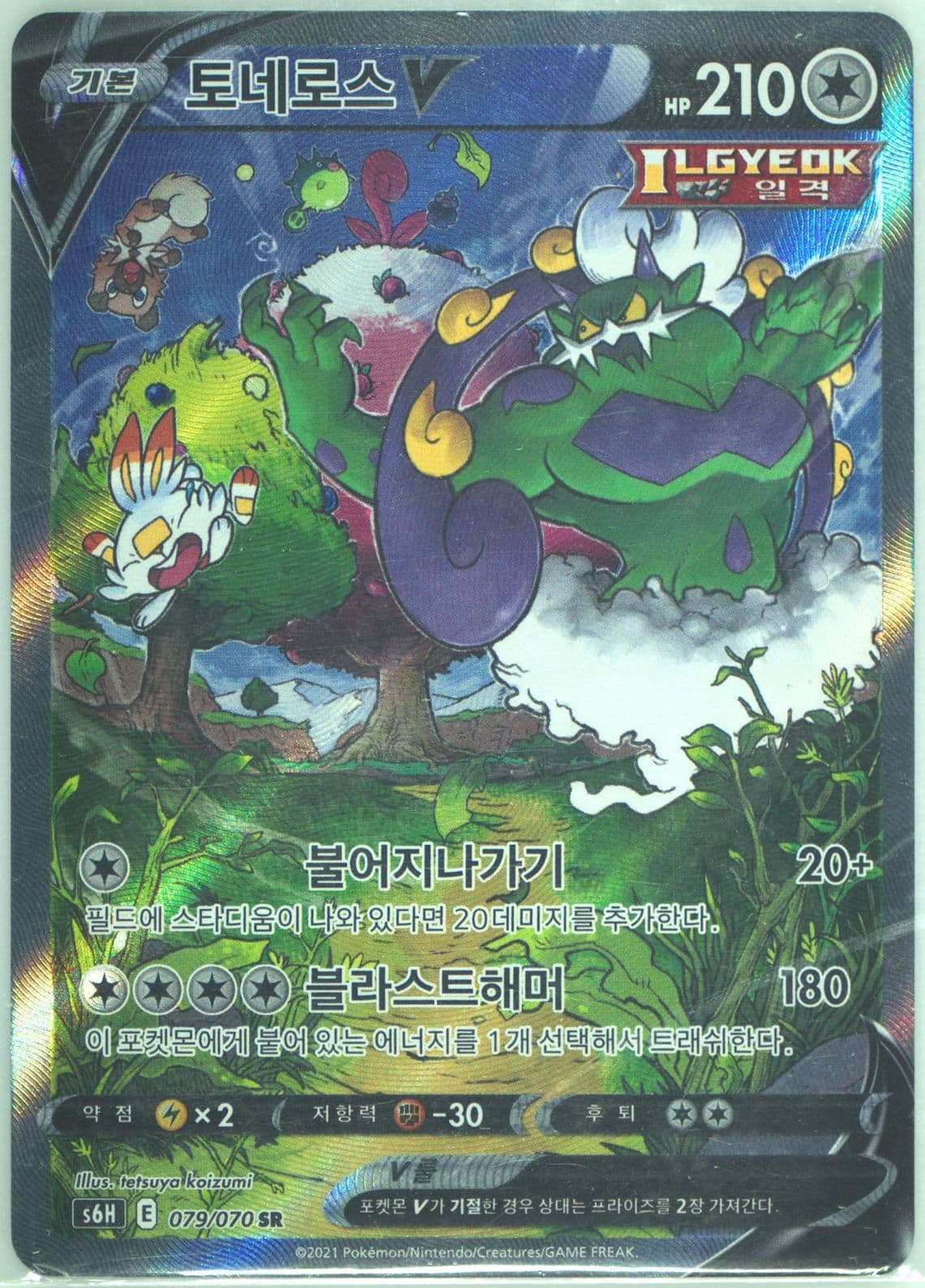 Full Art/Tornadus V (079) 2021 Pokemon Korean Sword & Shield Silver Lance