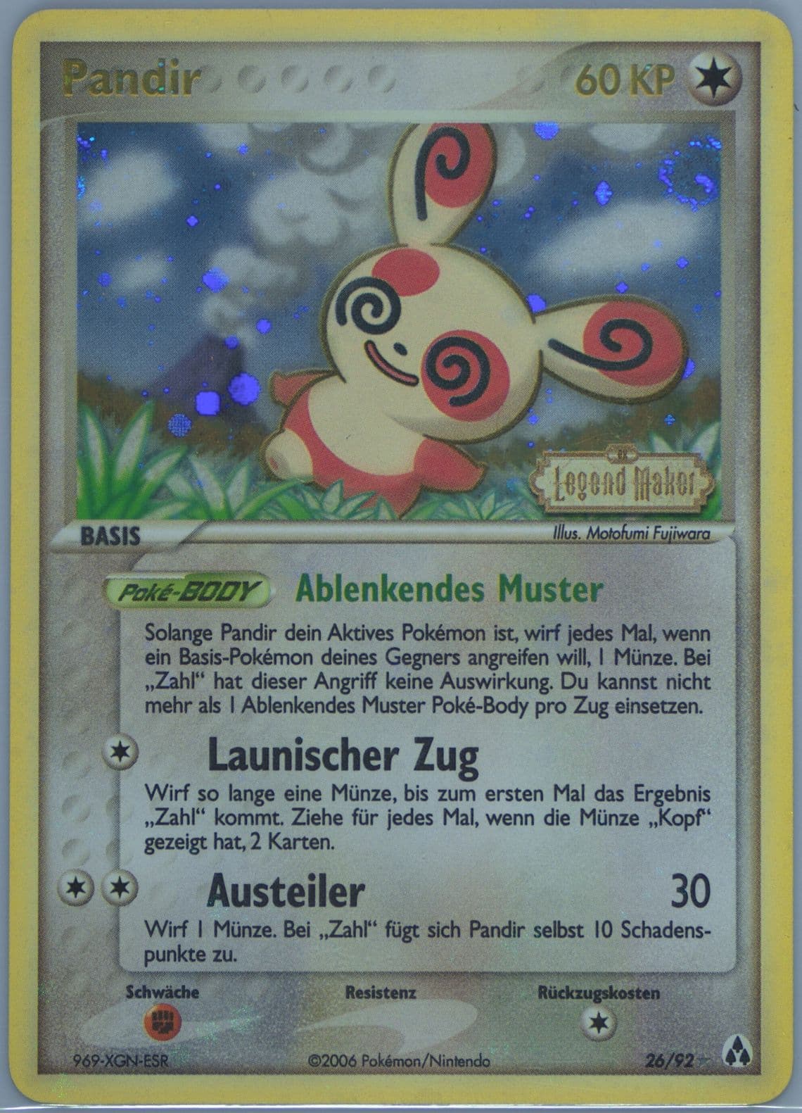 Pandir-Reverse Foil German (26) 2006 Pokemon EX Legend Maker