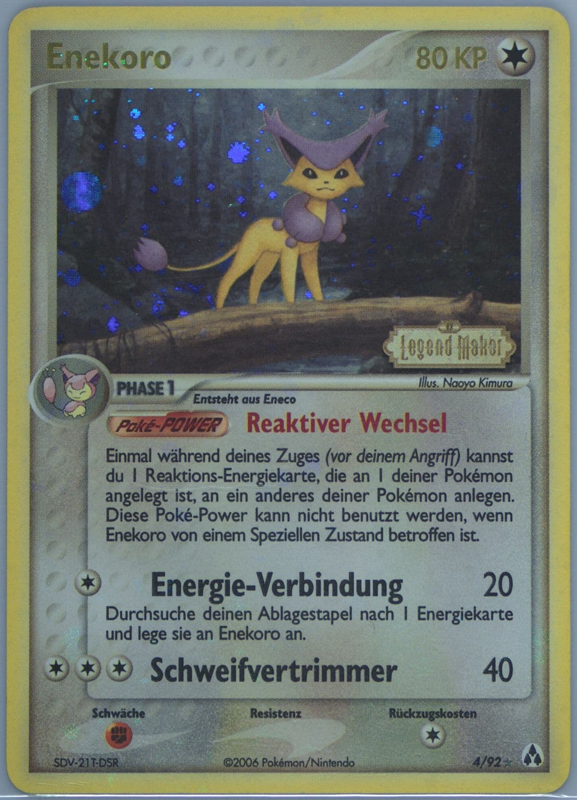 Enekoro-Reverse Foil German (4) 2006 Pokemon EX Legend Maker