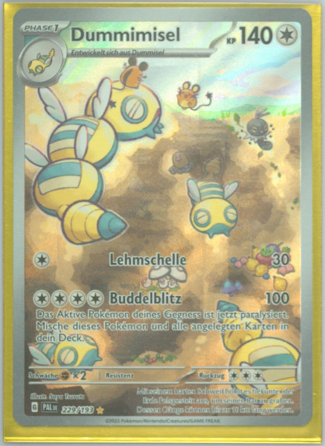 Dudunsparce Illustration Rare (229) 2023 Pokemon German Pal de-Paldea Evolved