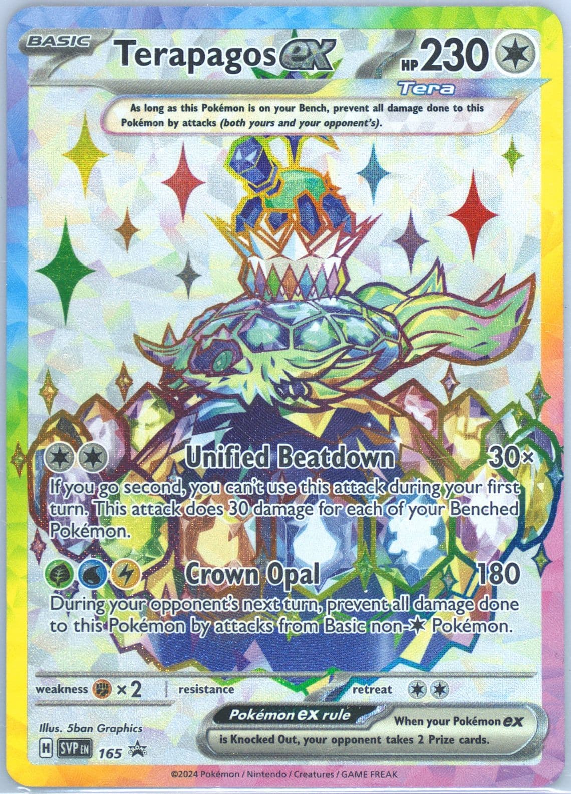 Terapagos EX Terapagos EX Ultra-Premium Collection (165) 2024 Pokemon Svp EN-SV Black Star Promo