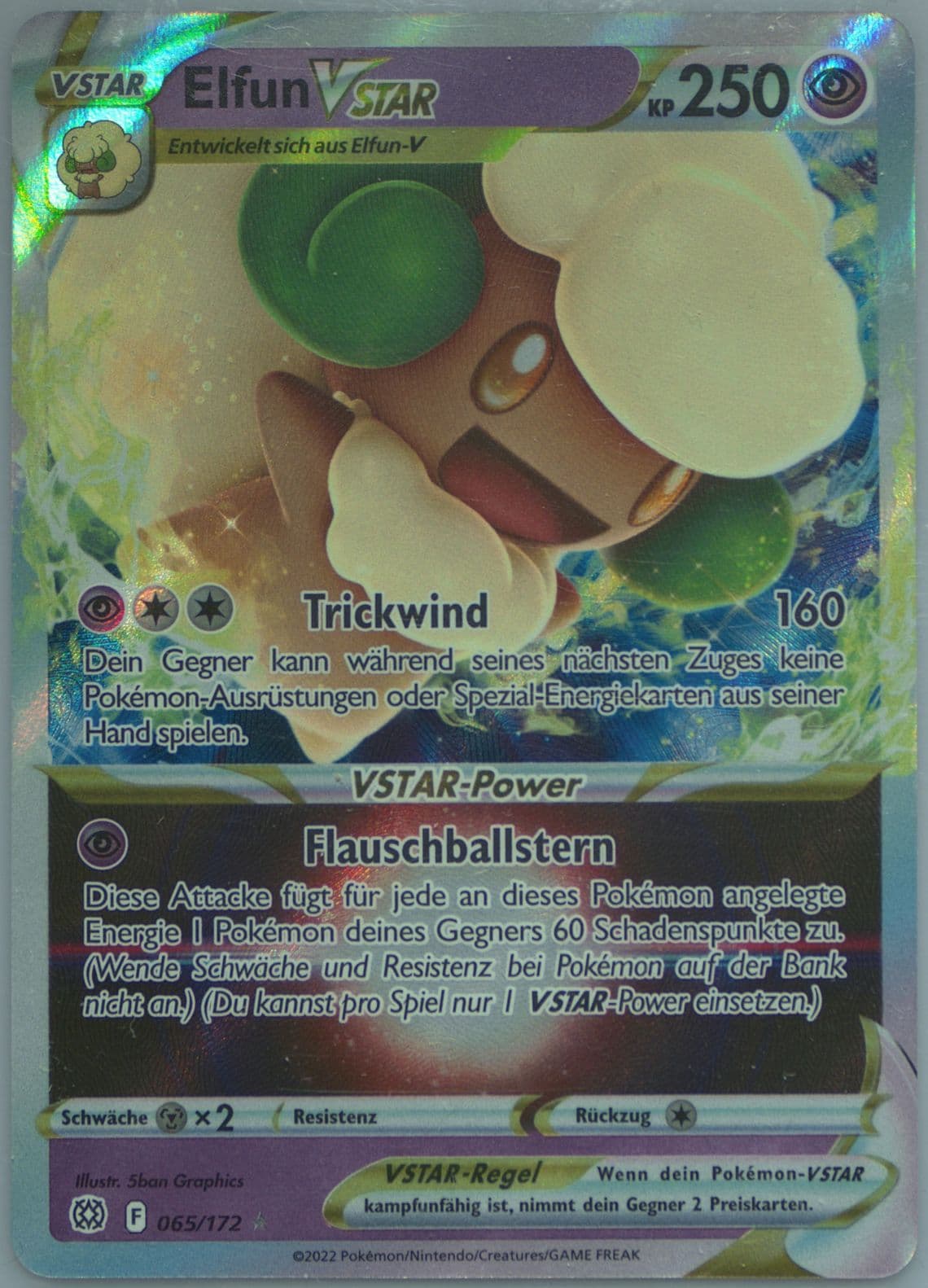 Elfun Vstar German (065) 2022 Pokemon Sword & Shield Brilliant Stars