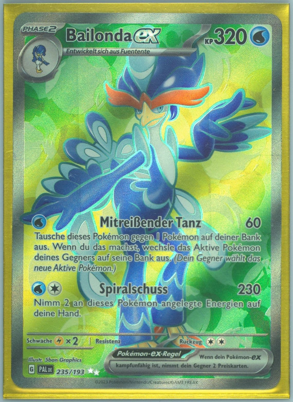 Quaquaval EX Ultra Rare (235) 2023 Pokemon German Pal de-Paldea Evolved