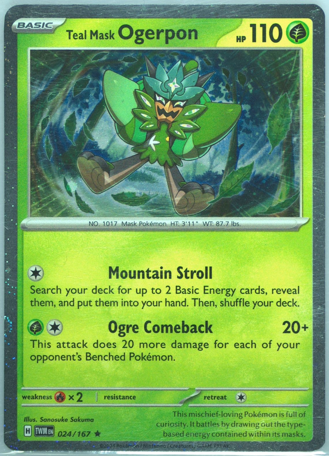 Teal Mask Ogerpon Ogerpon EX Premium Collection (024) 2024 Pokemon Twm EN-Twilight Masquerade