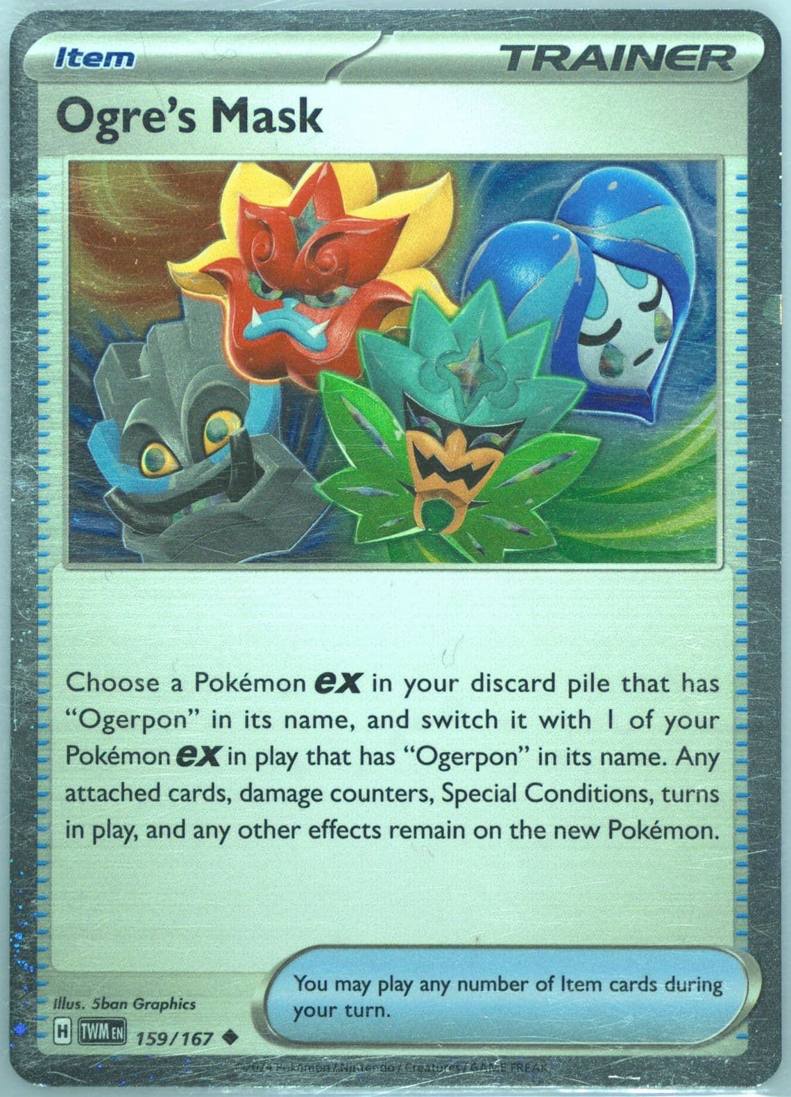 Ogre's Mask Ogerpon EX Premium Collection (159) 2024 Pokemon Twm EN-Twilight Masquerade
