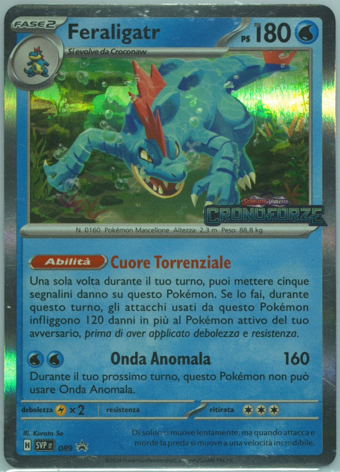 Feraligatr Temporal Forces Prerelease (089) 2024 Pokemon Italian Svp It-SV Black Star Promo