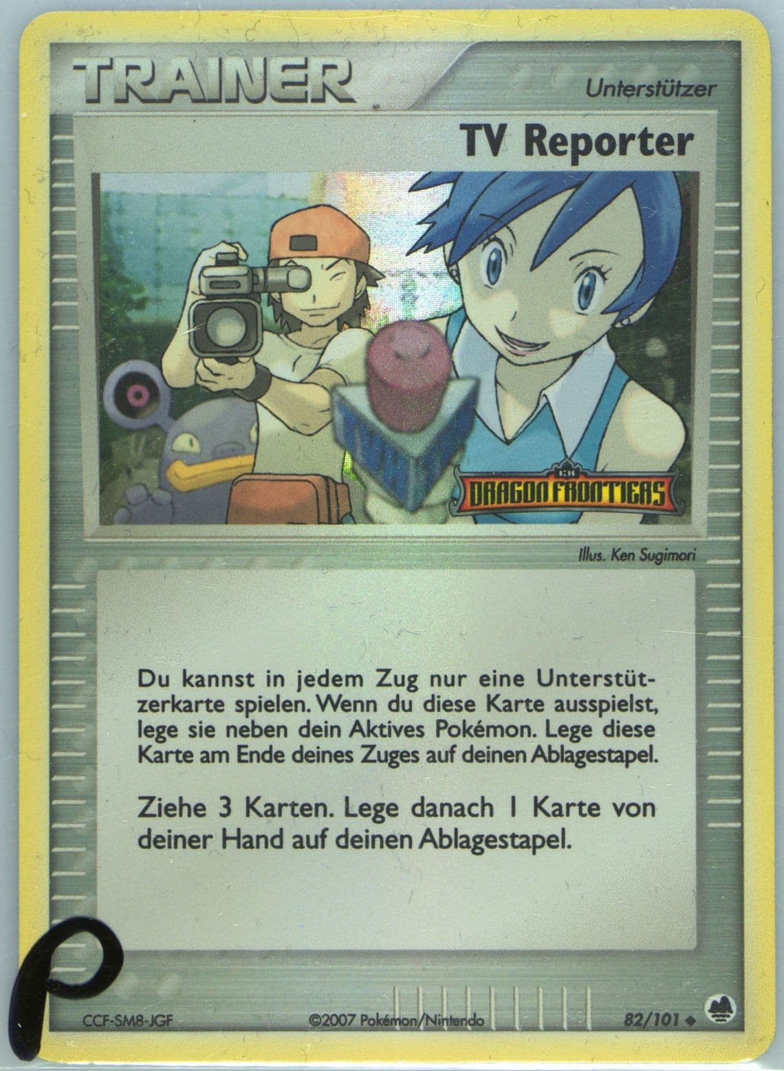 TV Reporter-Reverse Foil German (82) 2006 Pokemon EX Dragon Frontiers