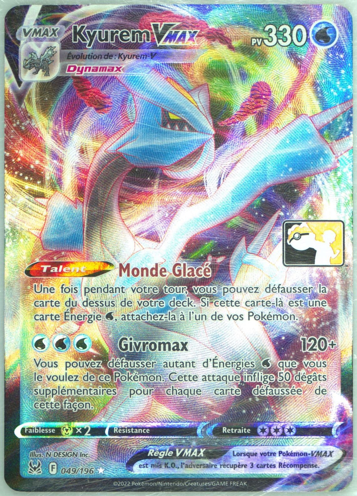 Kyurem Vmax French (049) 2023 Pokemon Play! Pokemon Prize Pack: Series 3