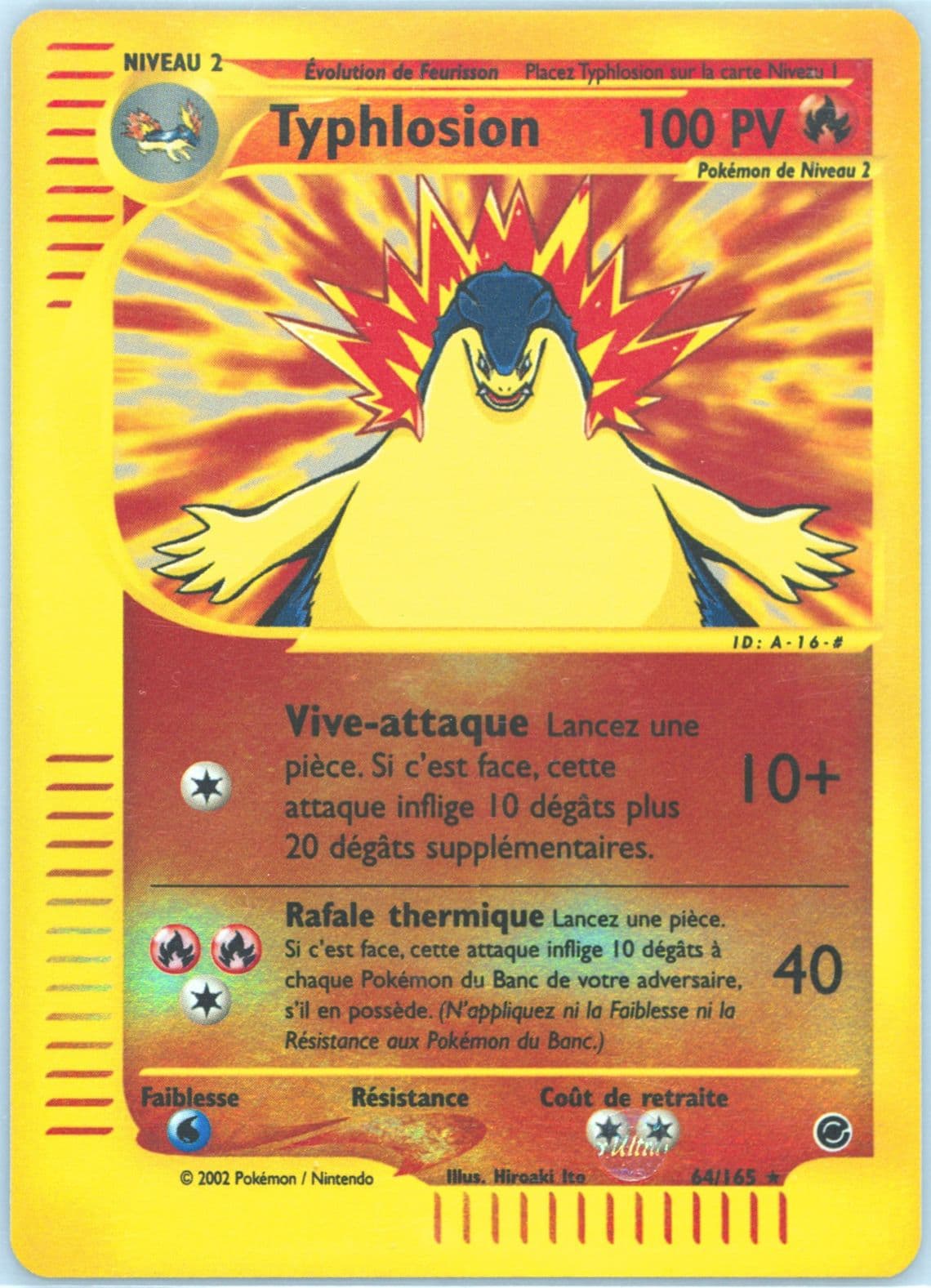 Typhlosion-Reverse Foil (64) 2003 Pokemon French Expedition