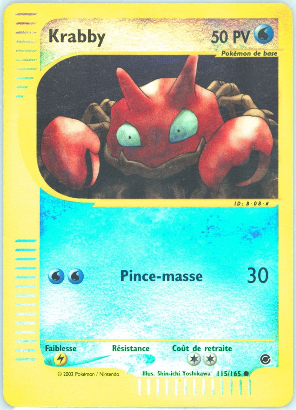 Krabby-Reverse Foil (115) 2003 Pokemon French Expedition