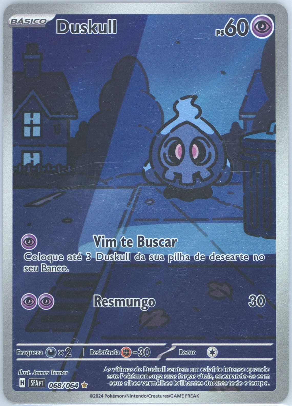 Duskull Illustration Rare (068) 2024 Pokemon Portuguese Sfa PT-Shrouded Fable