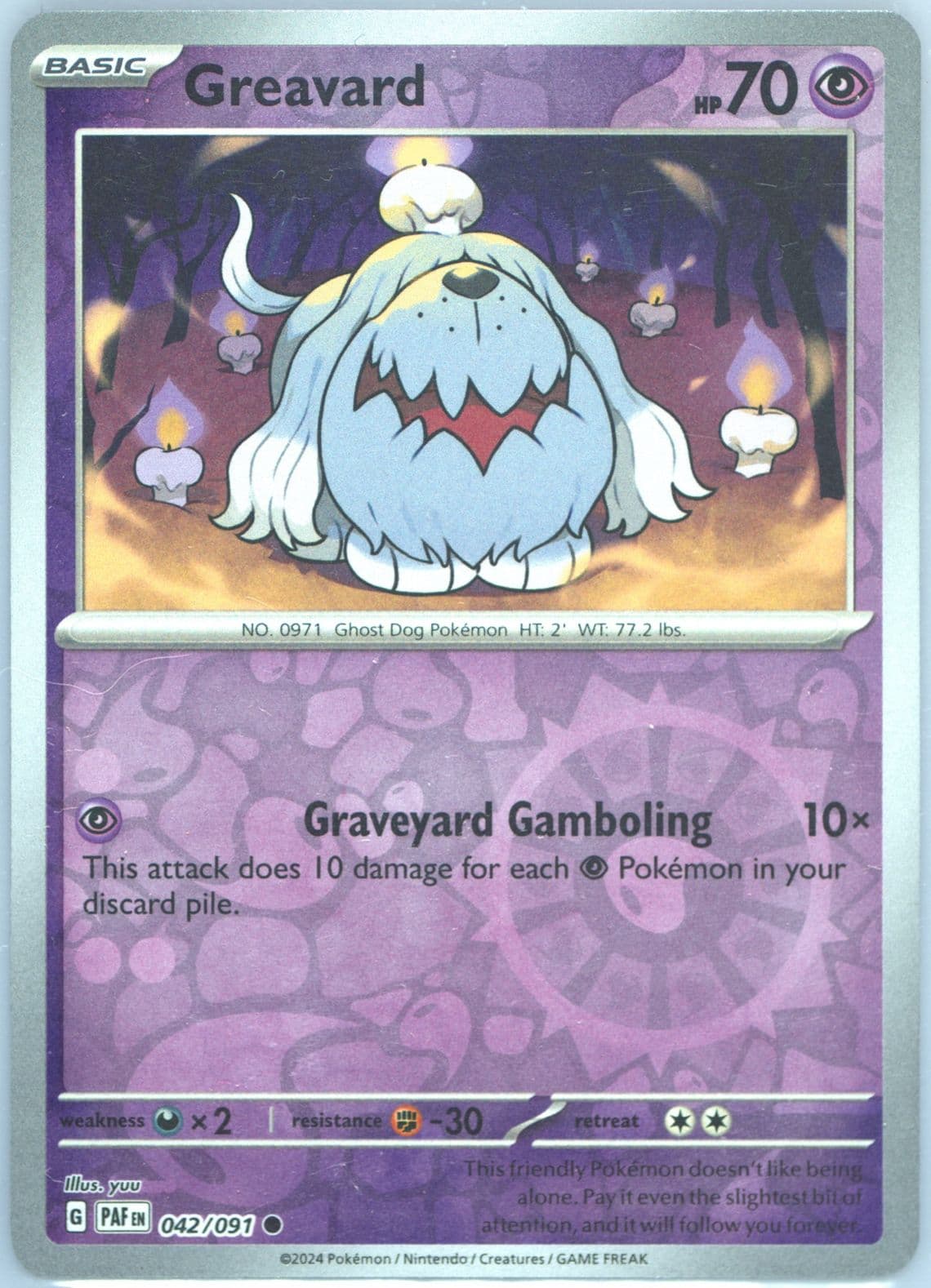 Greavard Paldean Fates 5-Pack Mini Tin (042) 2024 Pokemon Paf EN-Paldean Fates