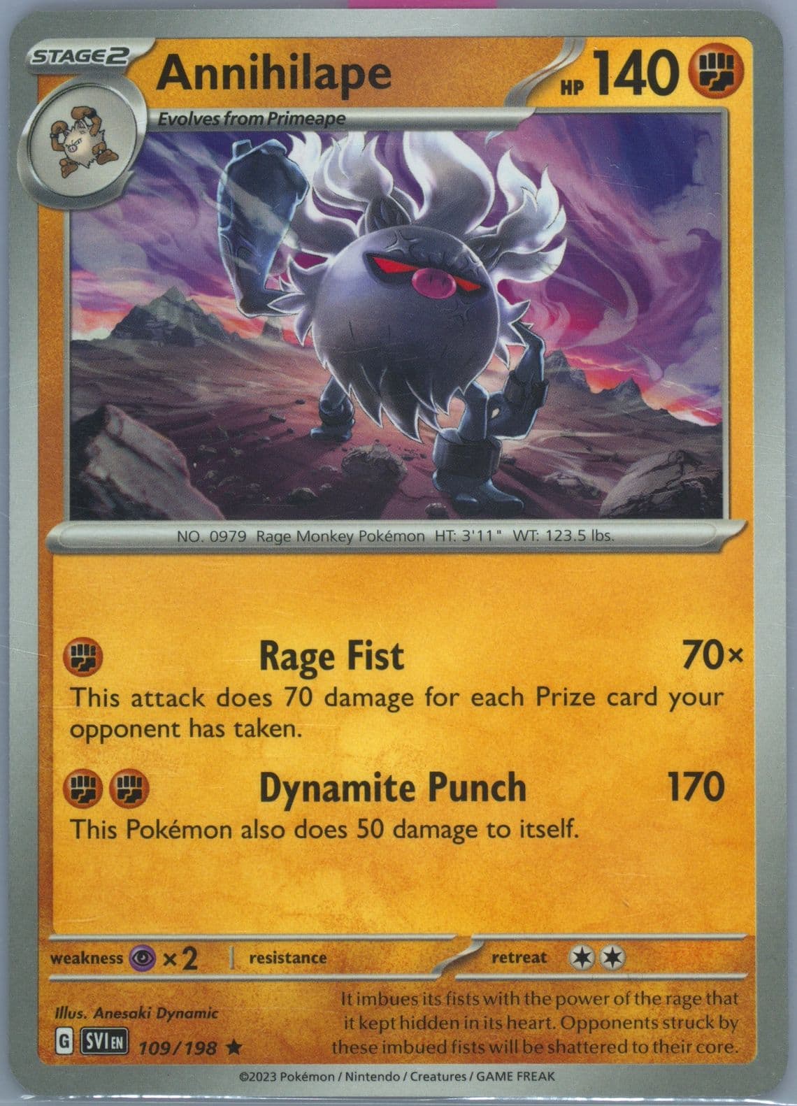 Annihilape Scarlet & Violet EX Battle Deck-Lucario (109) 2023 Pokemon Svi EN-Scarlet & Violet