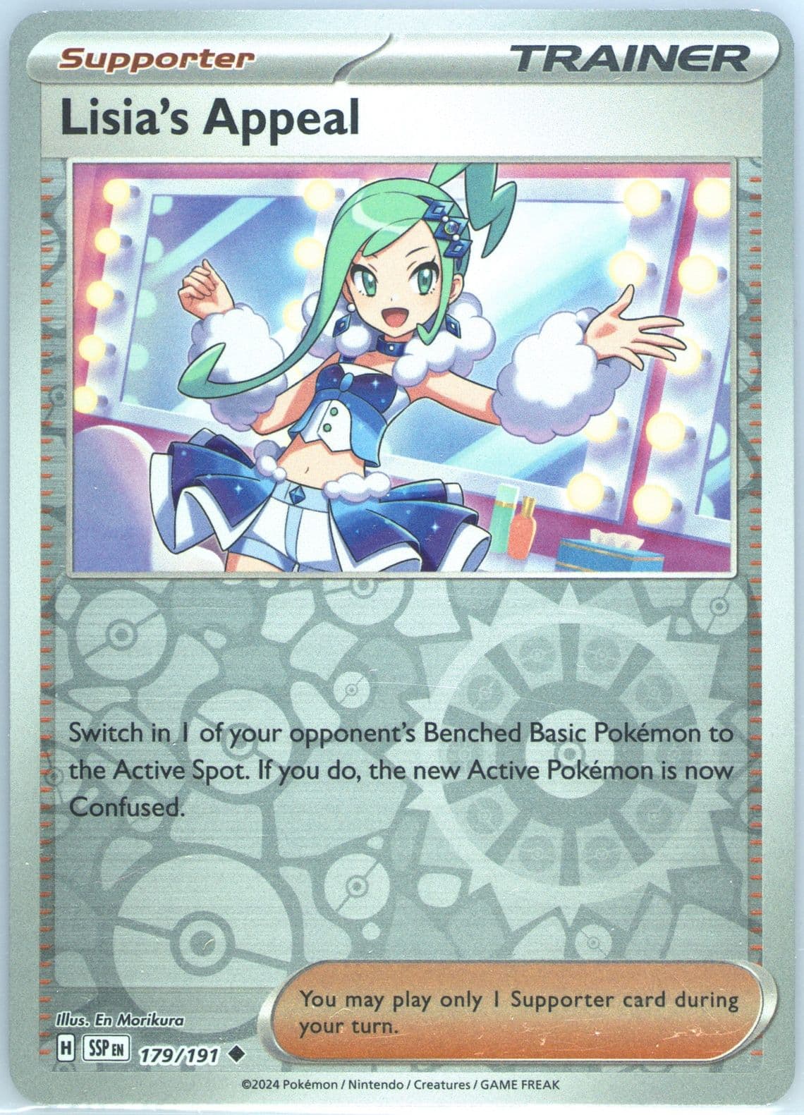 Lisia's Appeal Reverse Holo (179) 2024 Pokemon Ssp EN-Surging Sparks