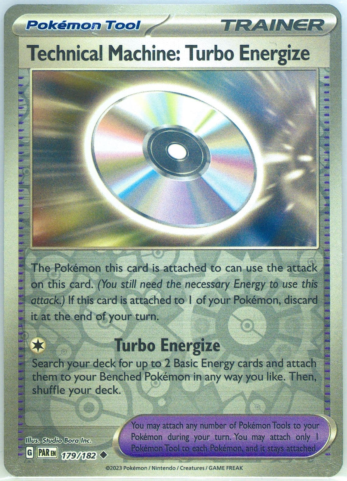 Technical Machine: Turbo Energize Reverse Holo (179) 2023 Pokemon Par EN-Paradox Rift