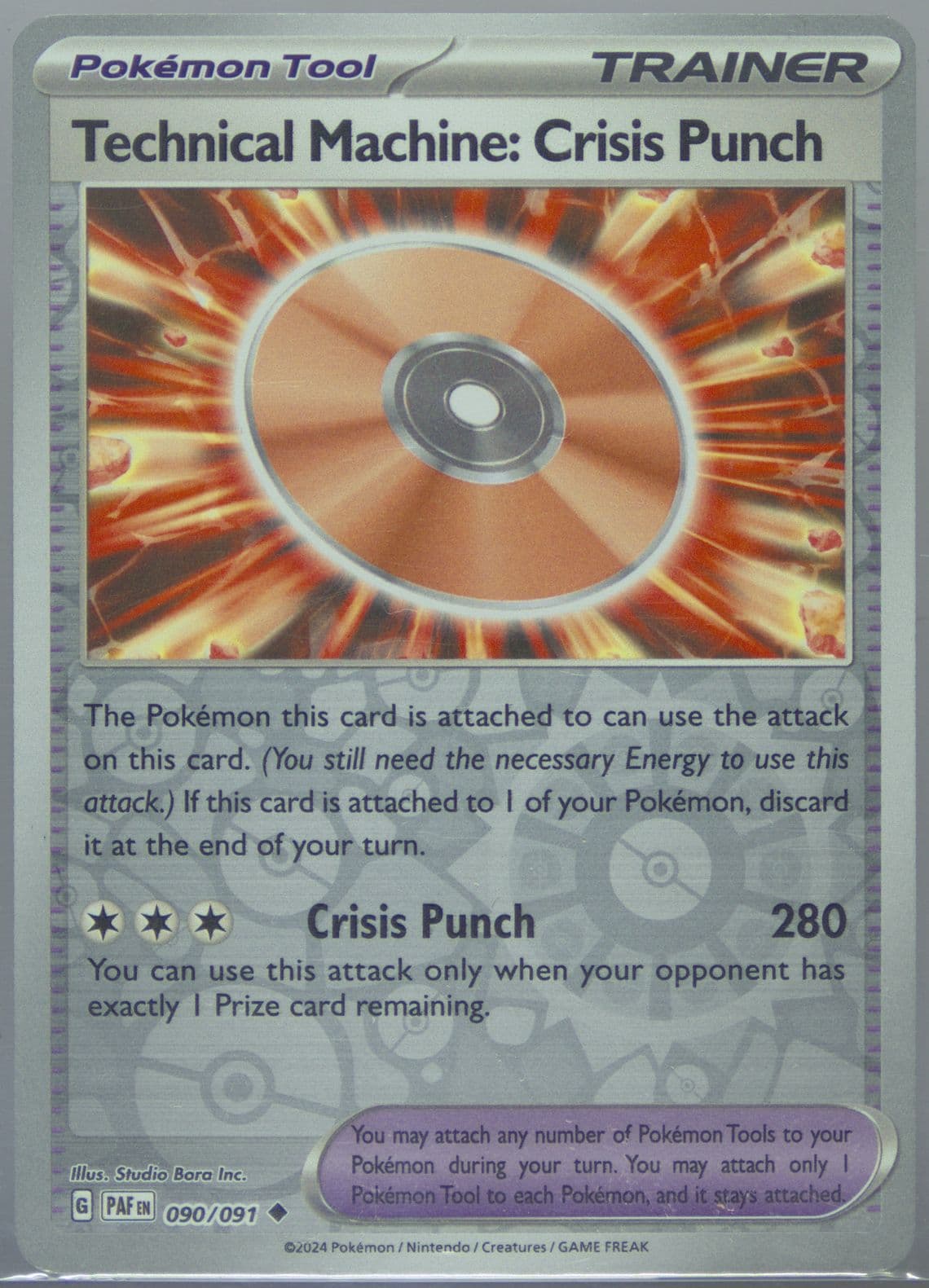 Technical Machine: Crisis Punch Reverse Holo (090) 2024 Pokemon Paf EN-Paldean Fates