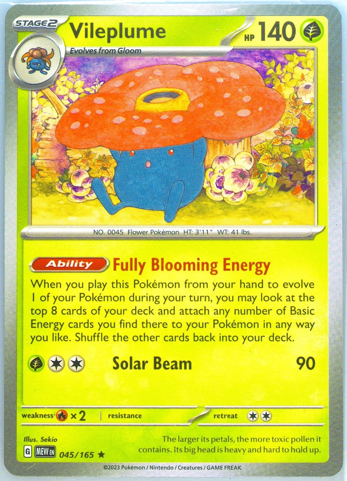 Vileplume Iron Leaves EX Battle Deck (045) 2024 Pokemon Mew EN-151