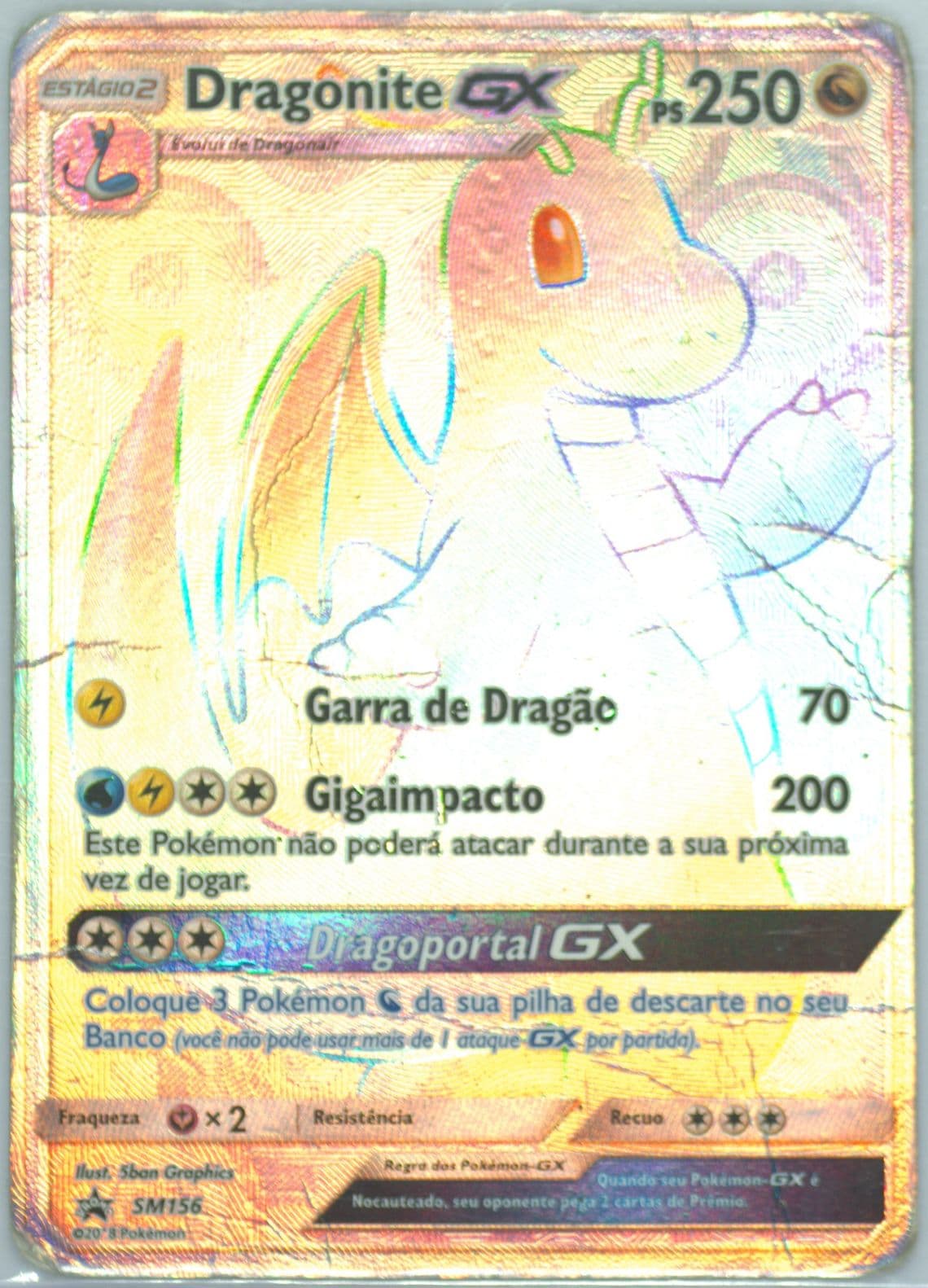 Full Art/Dragonite GX Dragon Majesty Super-Premium Collection-Portuguese (SM156) 2018 Pokemon SM Black Star Promo
