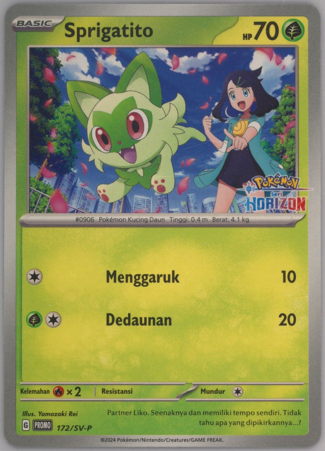 Sprigatito Pokemon Horizons: the Series Special Card Set (172) 2024 Pokemon Indonesian SV-P Promo