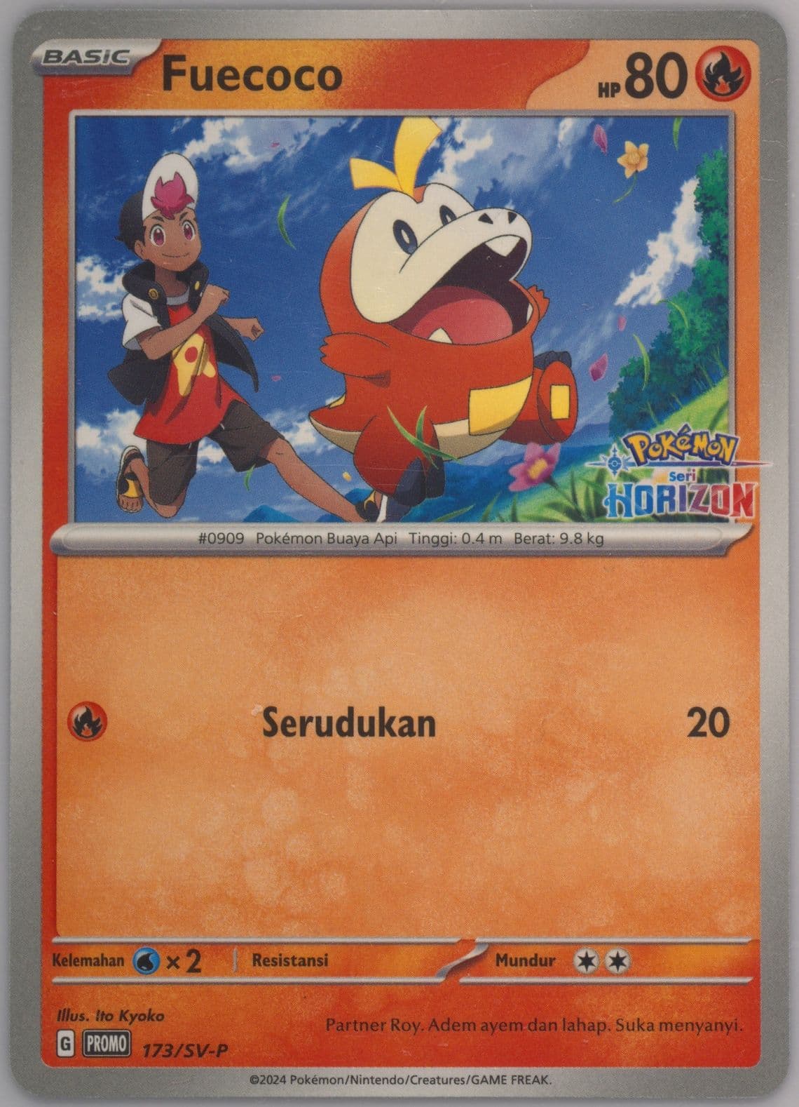 Fuecoco Pokemon Horizons: the Series Special Card Set (173) 2024 Pokemon Indonesian SV-P Promo