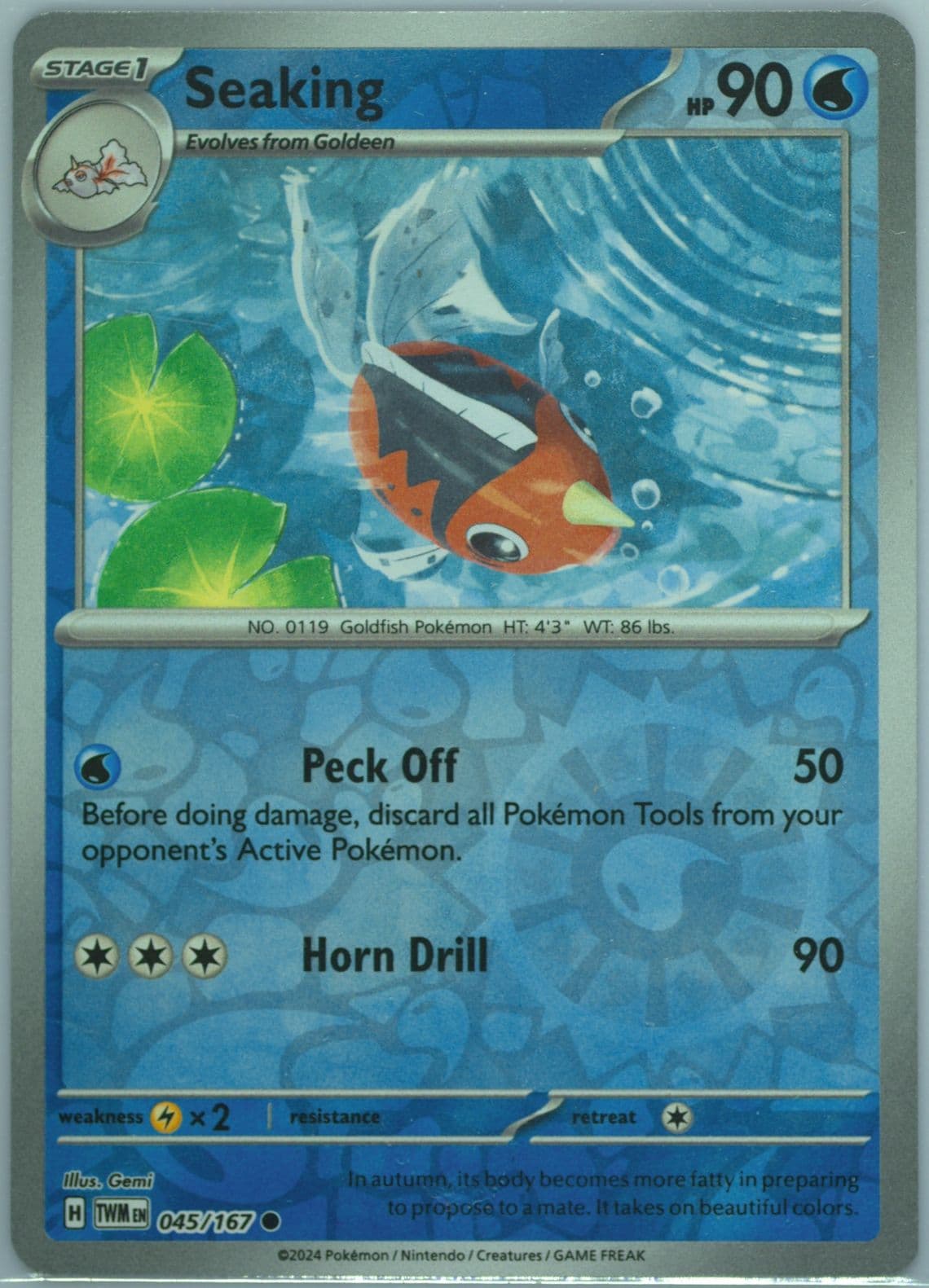 Seaking Reverse Holo (045) 2024 Pokemon Twm EN-Twilight Masquerade