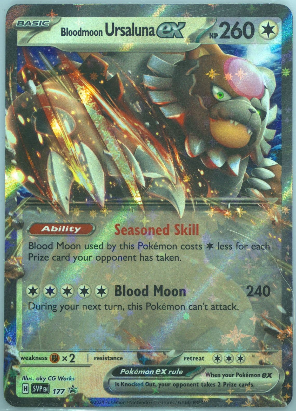 Bloodmoon Ursaluna EX Bloodmoon Ursaluna EX Box (177) 2024 Pokemon Svp EN-SV Black Star Promo