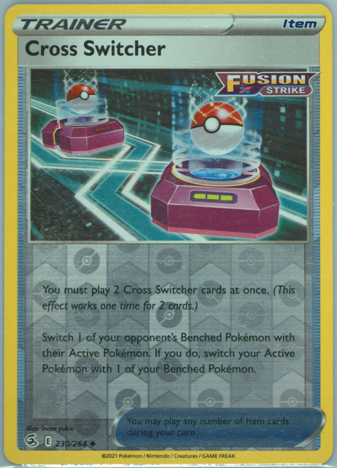 Cross Switcher-Reverse Foil (230) 2021 Pokemon Sword & Shield Fusion Strike