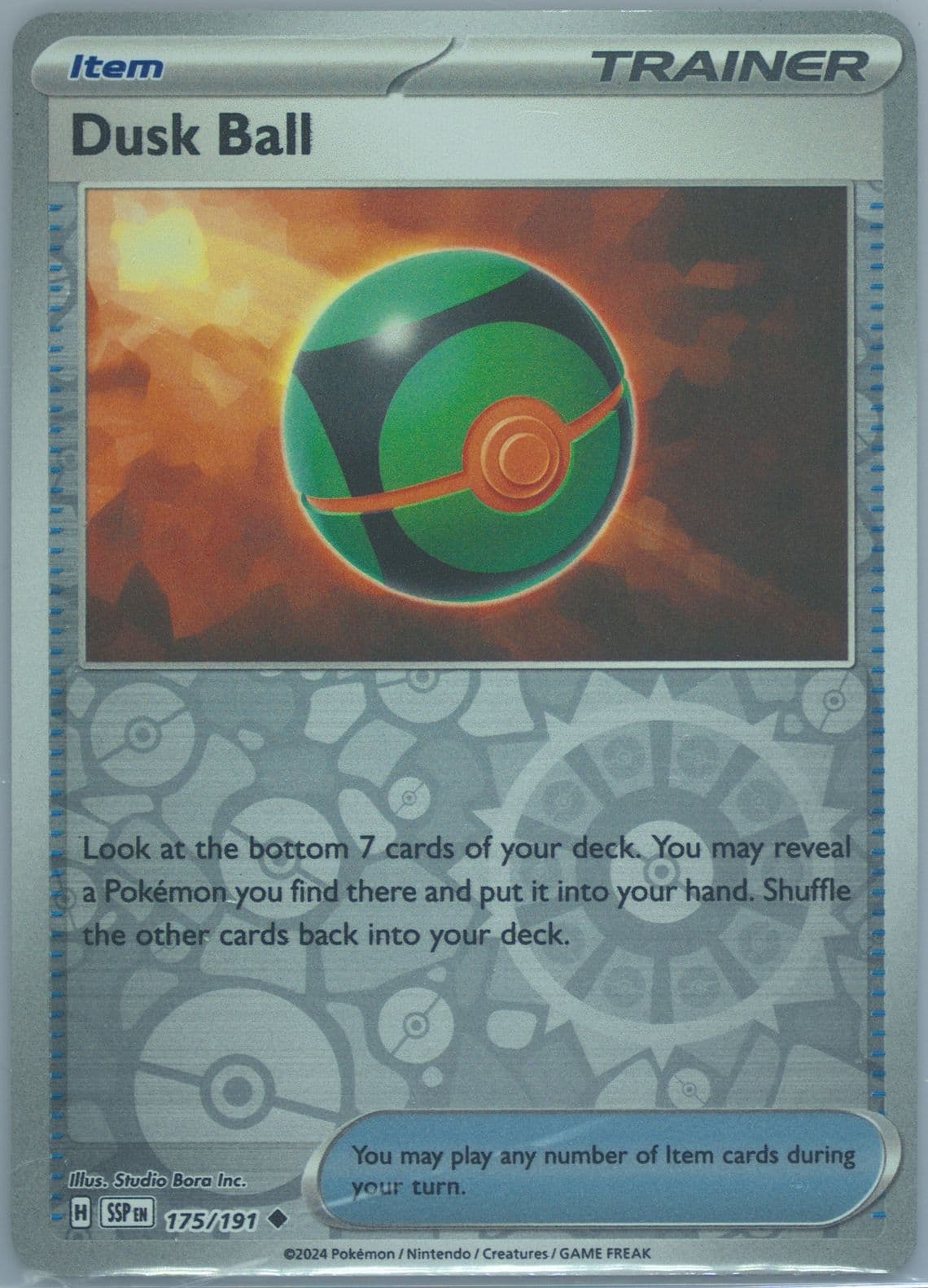 Dusk Ball Reverse Holo (175) 2024 Pokemon Ssp EN-Surging Sparks