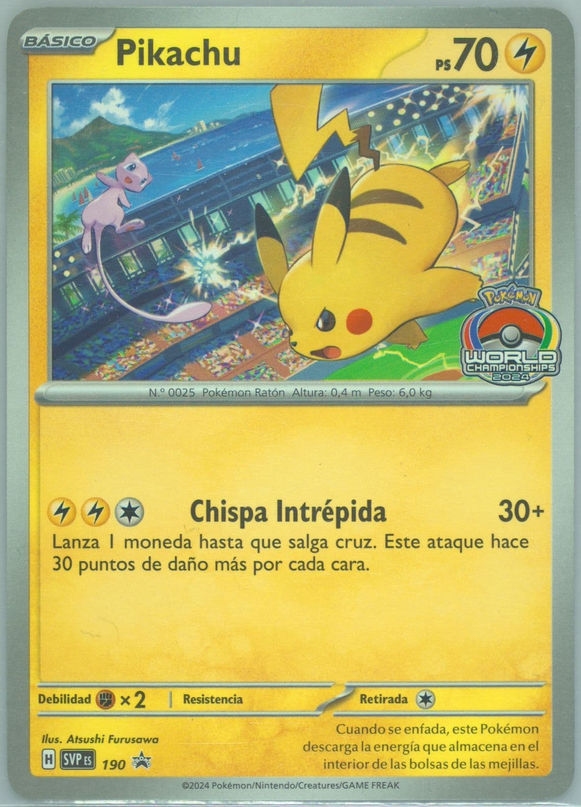 Pikachu World Championships (190) 2024 Pokemon Spanish Svp ES-SV Black Star Promo