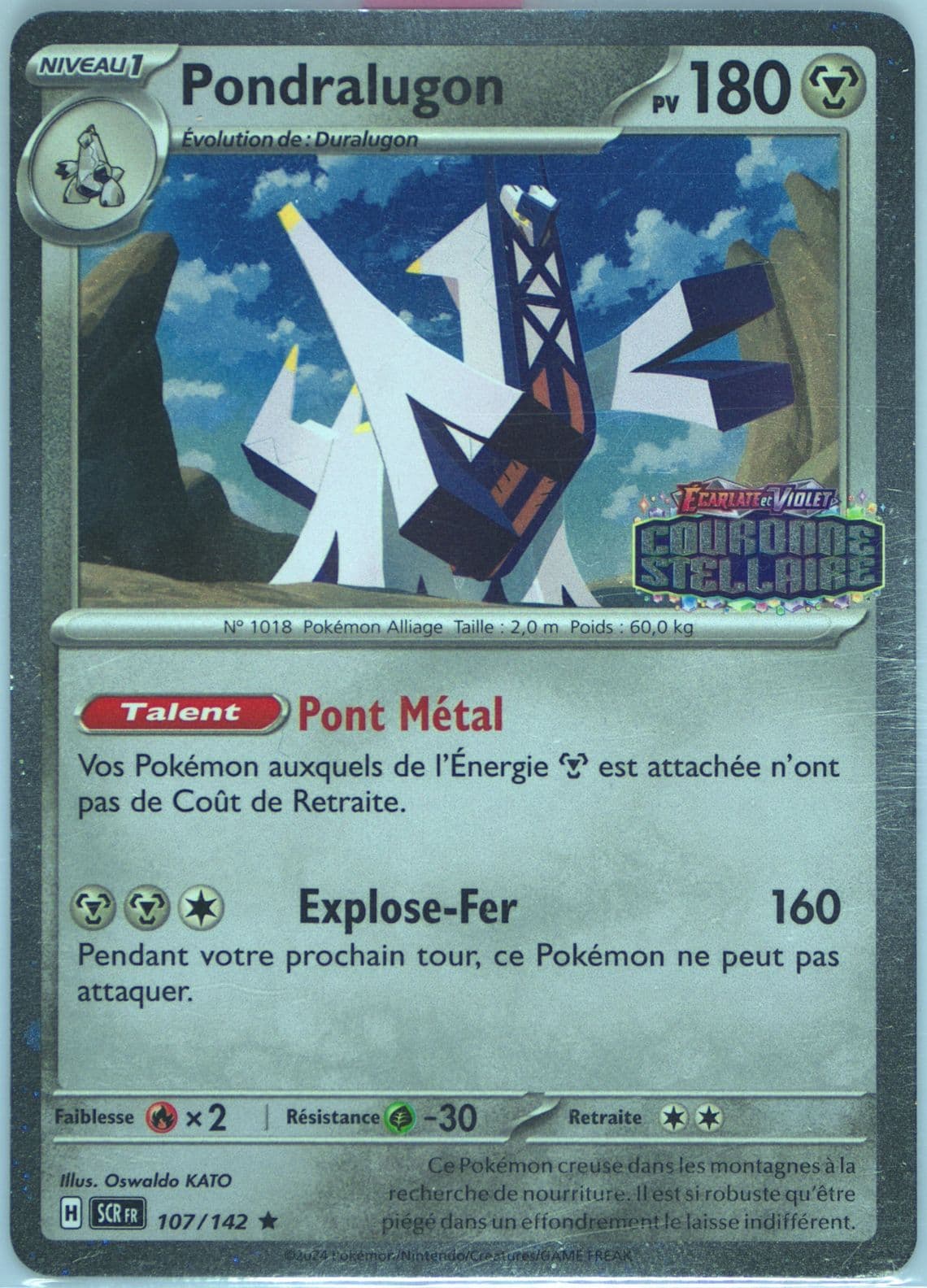 Archaludon King Jouet Exclusive (107) 2024 Pokemon French Scr FR-Stellar Crown