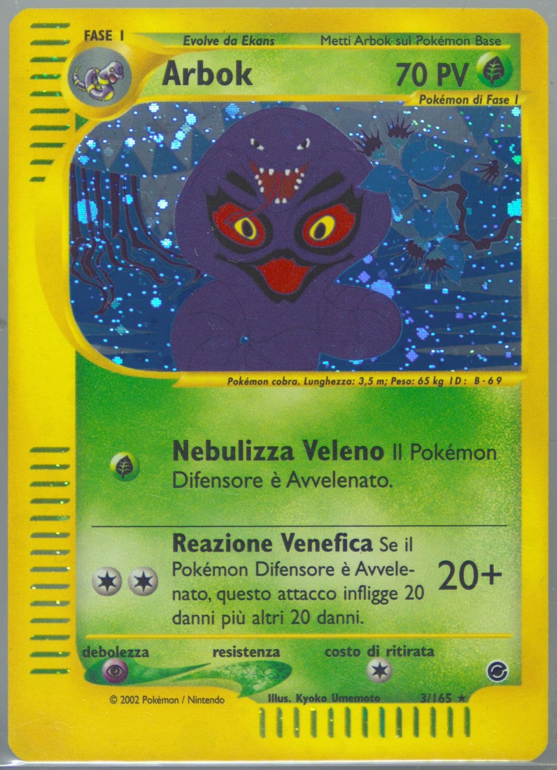 Arbok-Holo Italian (3) 2002 Pokemon Expedition