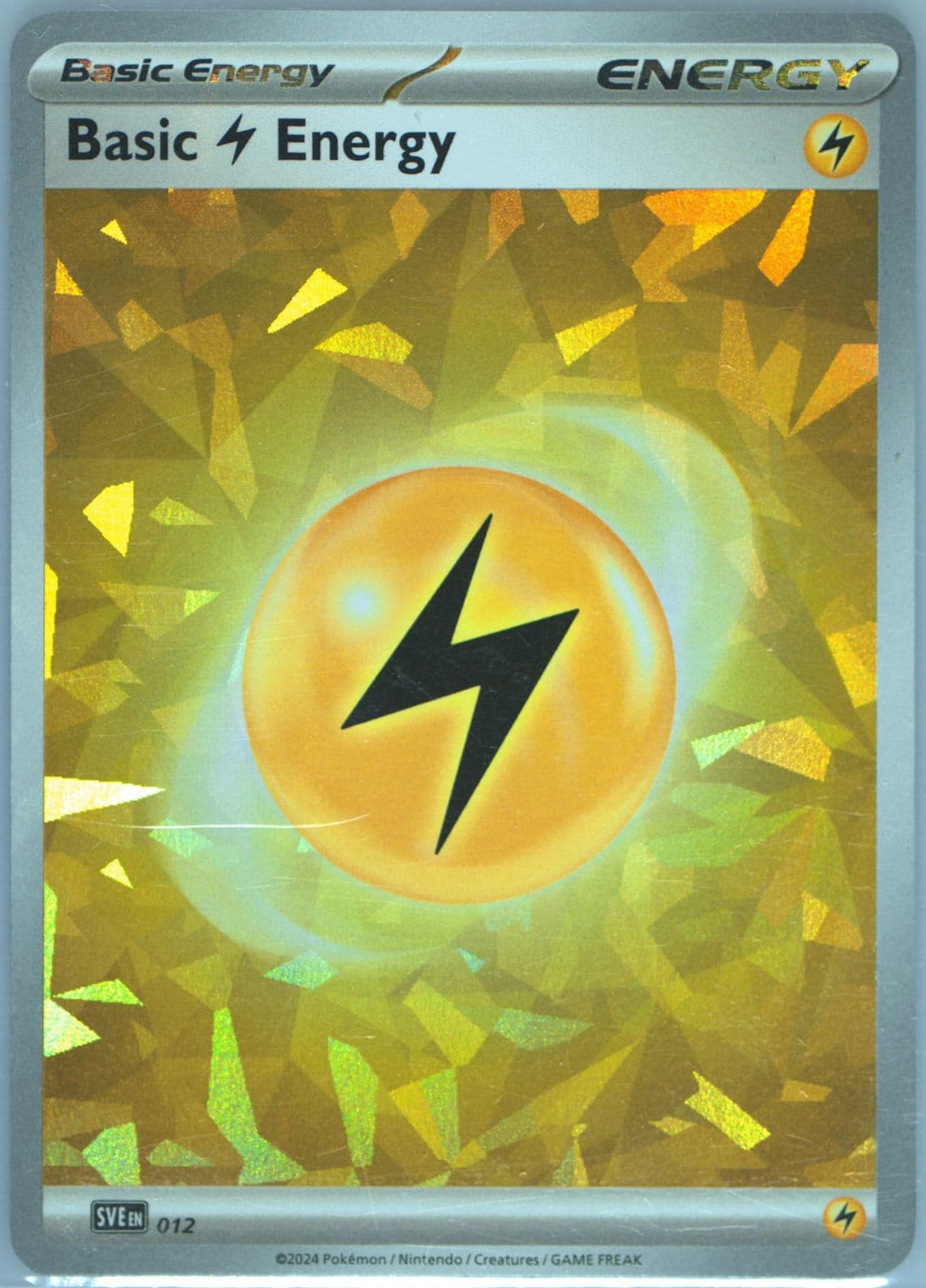 Basic Lightning Energy Cracked Ice Holo (012) 2024 Pokemon Sve EN-Basic Energies