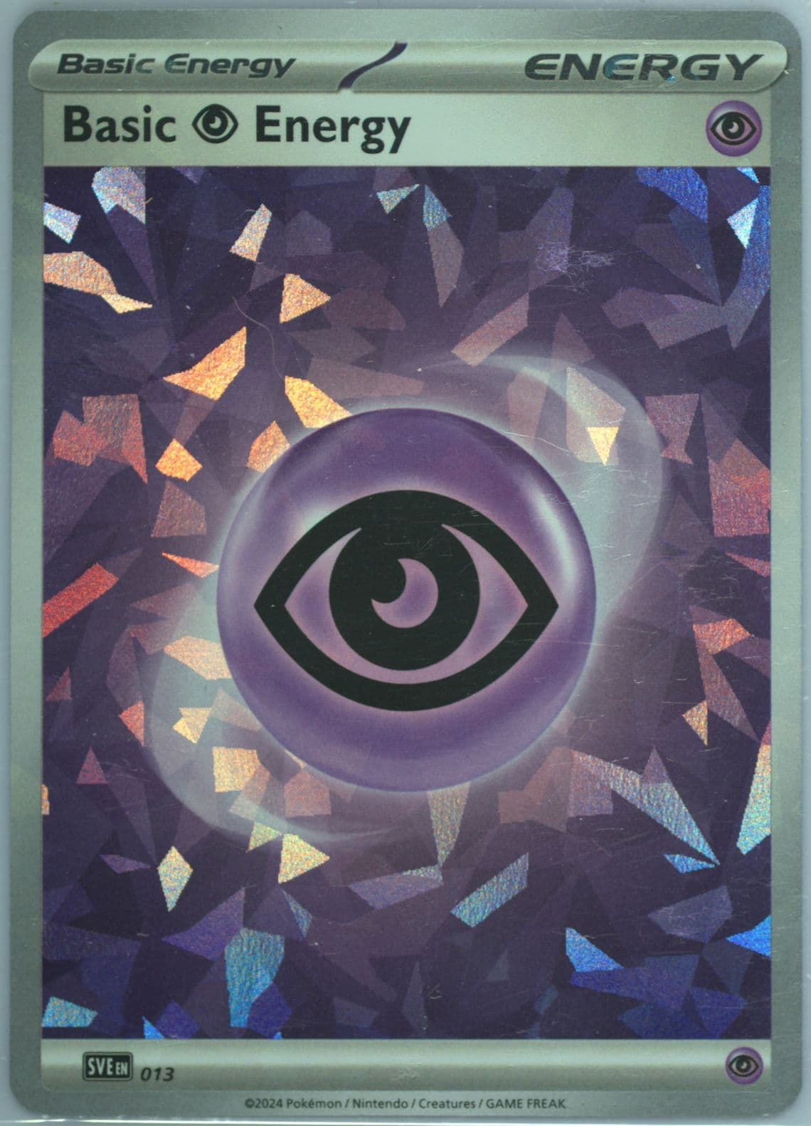 Basic Psychic Energy Cracked Ice Holo (013) 2024 Pokemon Sve EN-Basic Energies